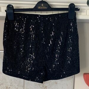 NEW Black Sequin High Waist Shorts